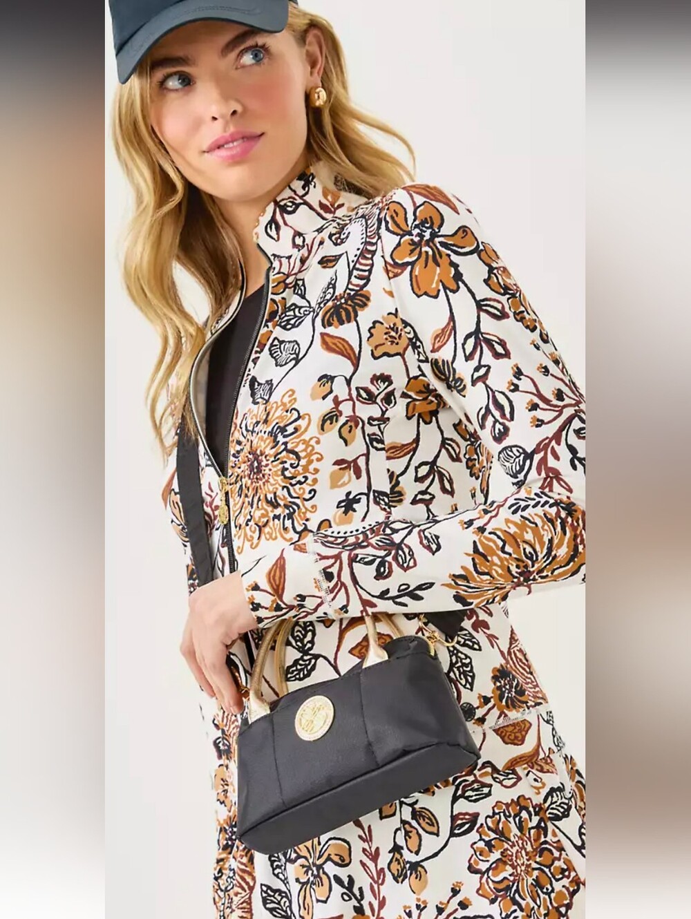 Lilly Pulitzer Caraway Luxletic Jacket In Coconut Take Meowt Print